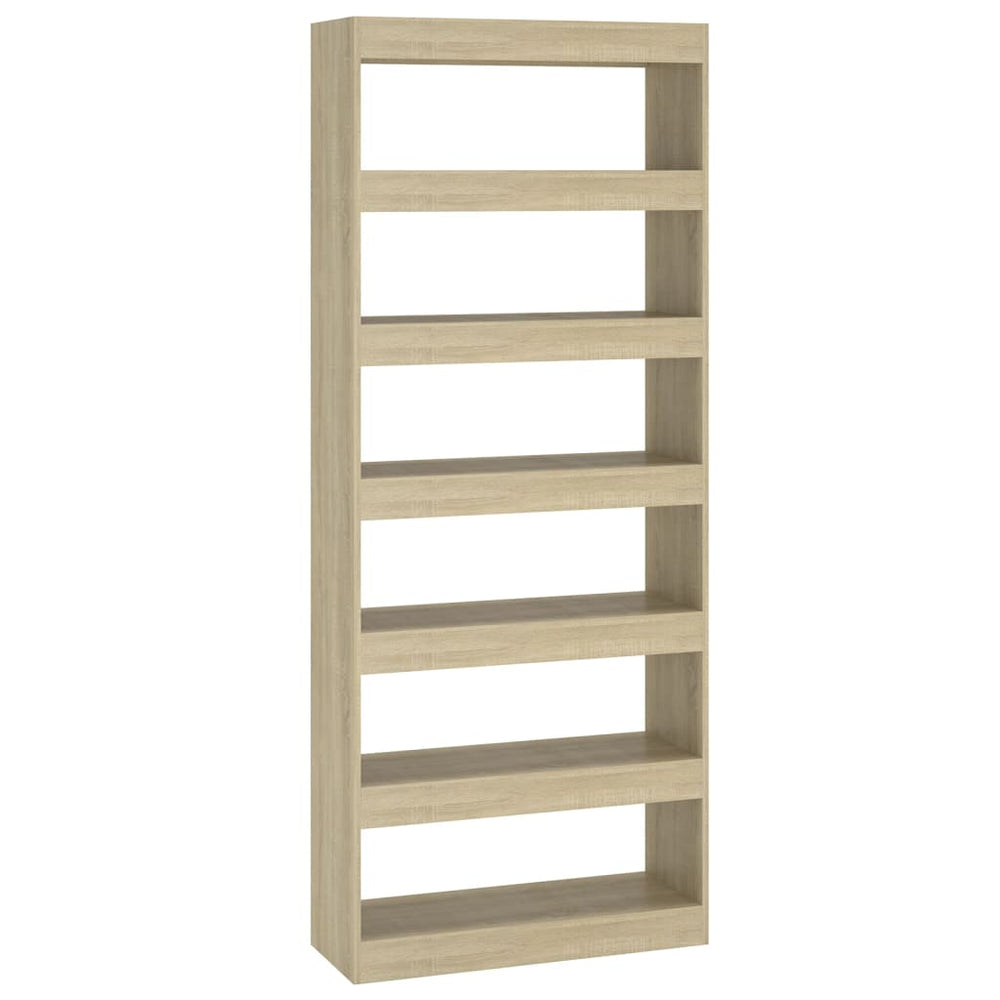 vidaXL Bibliothèque/Séparateur de pièce Chêne Sonoma 80x30x198 cm Bois d'ingénierie