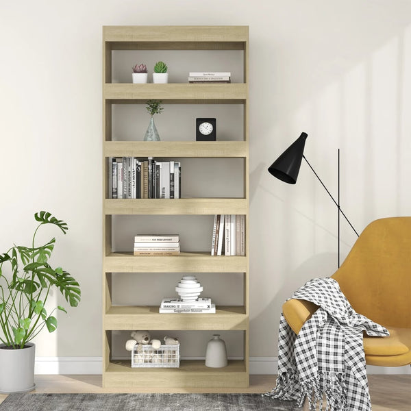 Sonoma Eiche Bücherregal Raumteiler 80x198 cm