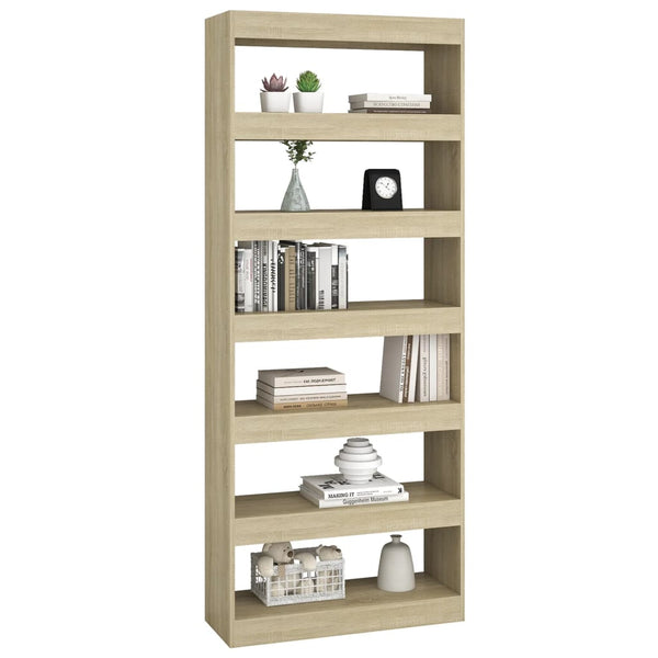 Sonoma Eiche Bücherregal Raumteiler 80x198 cm