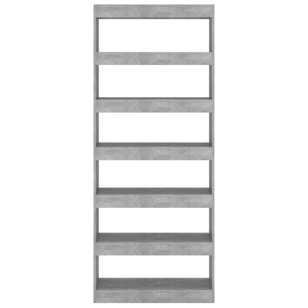 Betongraues Bücherregal 80x198 cm