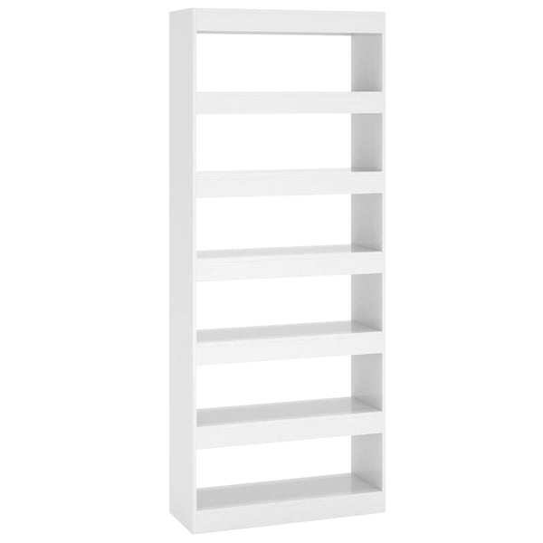 Hochglanz Bücherregal Raumteiler Weiß 198cm
