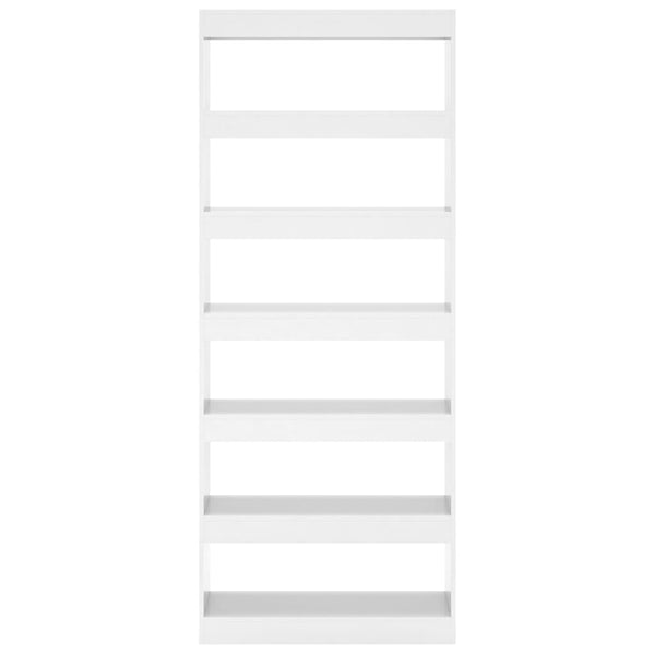Hochglanz Bücherregal Raumteiler Weiß 198cm
