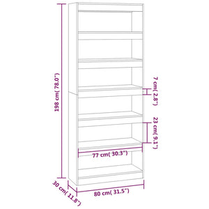 Hochglanz Bücherregal Raumteiler Weiß 198cm
