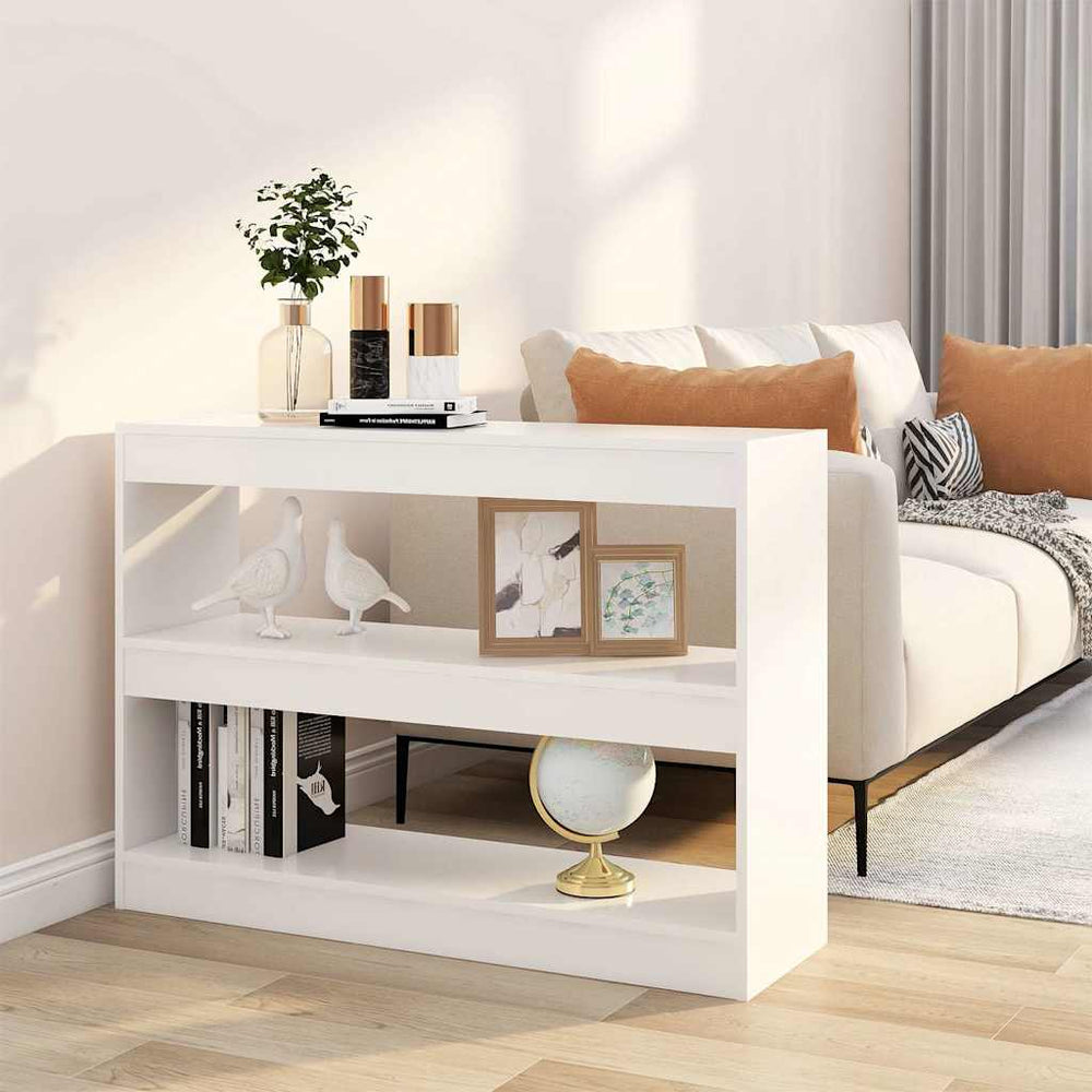 vidaXL Bibliothèque/Séparateur de pièce Blanc 100x30x72 cm