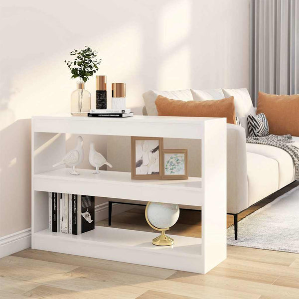 Weißes Bücherregal / Raumteiler 100x30x72 cm