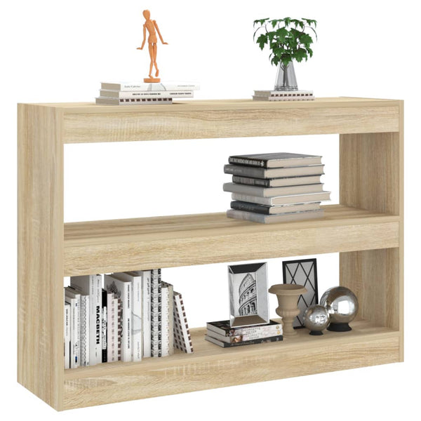 Sonoma Eiche Bücherregal Raumteiler 100x72 cm