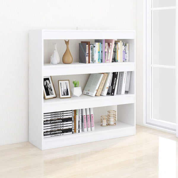 Weißes Bücherregal/Raumteiler 100x103 cm