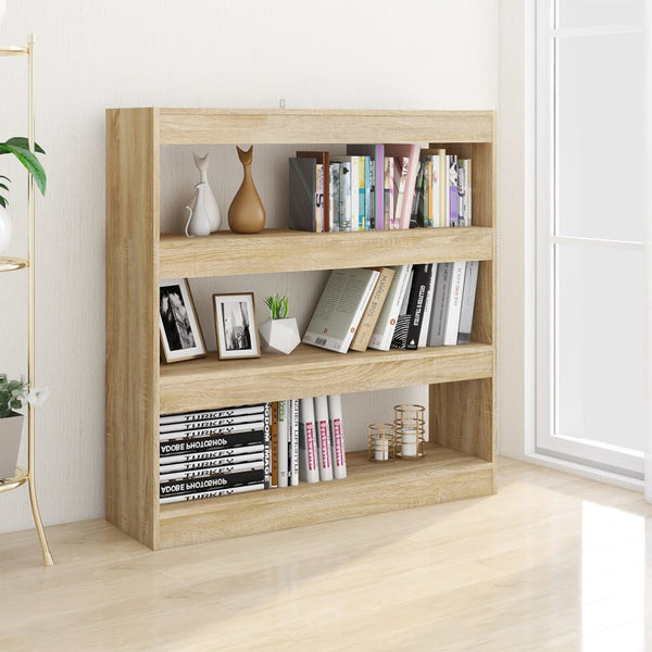Sonoma Eiche Bücherregal Raumteiler 100cm