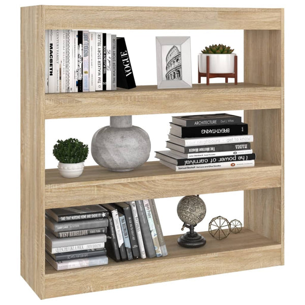 Sonoma Eiche Bücherregal Raumteiler 100cm