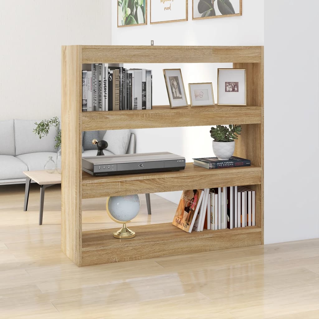Sonoma Eiche Bücherregal Raumteiler 100cm