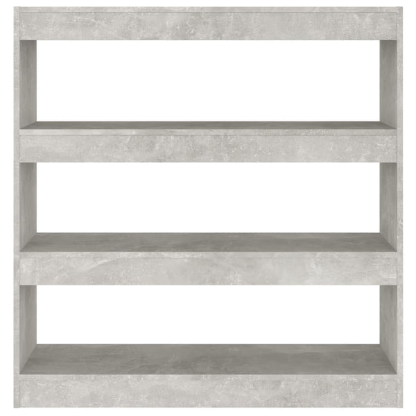 Betongraues Bücherregal/Raumteiler 100x103 cm