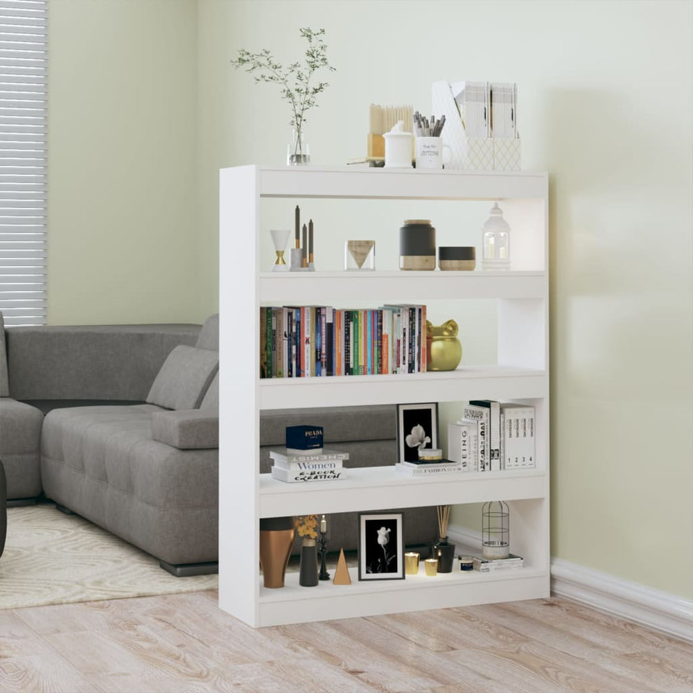 vidaXL Bibliothèque/Séparateur de pièce Blanc 100x30x135 cm