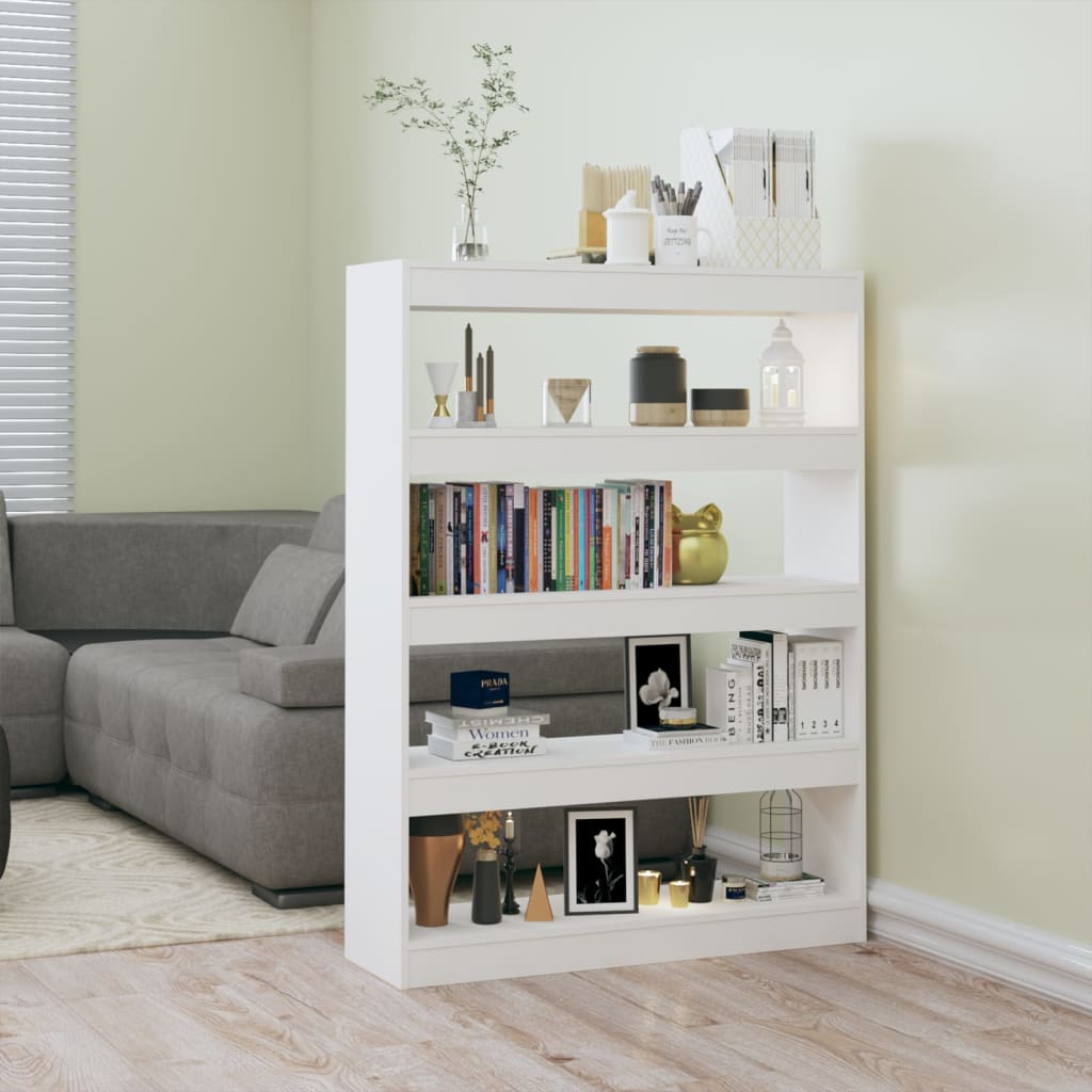 Weißes Bücherregal Raumteiler 100x135 cm