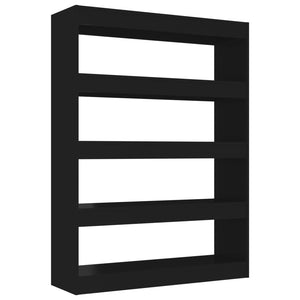 Schwarzes Bücherregal Raumteiler 100x135 cm