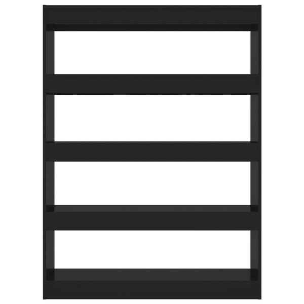 Schwarzes Bücherregal Raumteiler 100x135 cm