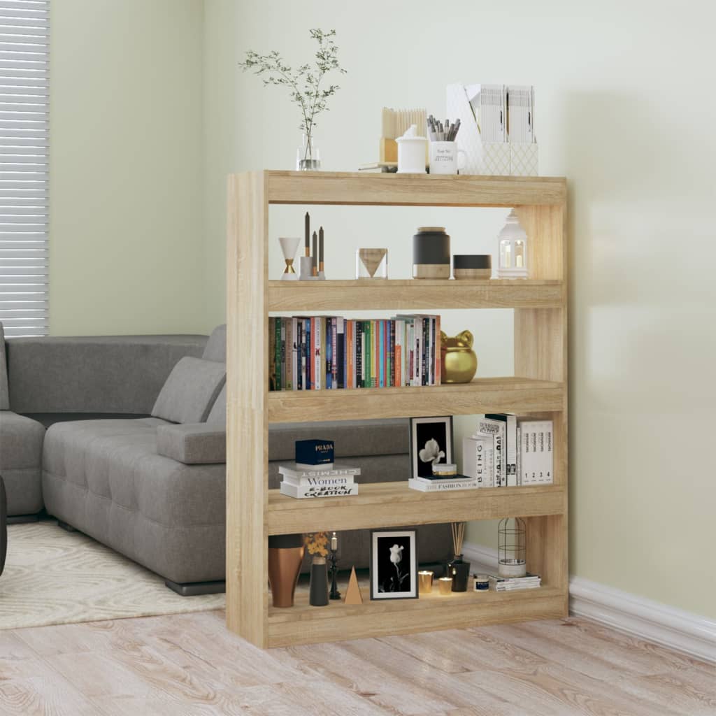 Sonoma Eiche Bücherregal Raumteiler 100x30x135cm