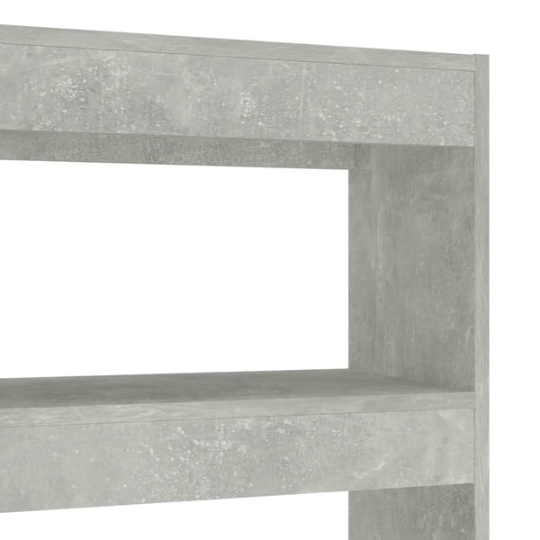 Betongraues Bücherregal/Raumteiler, 100x135 cm
