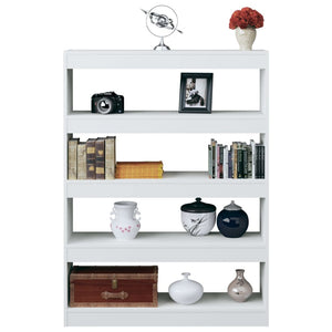 Hochglanz Bücherregal Raumteiler Weiß 100x135 cm