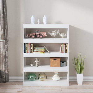 Hochglanz Bücherregal Raumteiler Weiß 100x135 cm