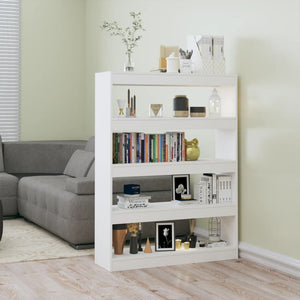 Hochglanz Bücherregal Raumteiler Weiß 100x135 cm