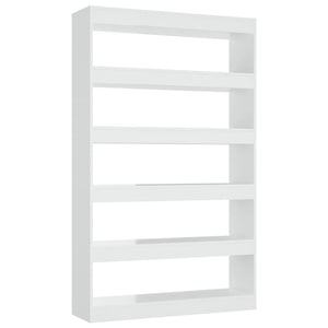Hochglanz Bücherregal Raumteiler Weiß 100x166 cm
