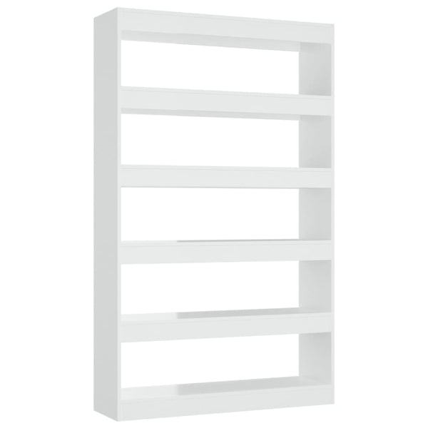 Hochglanz Bücherregal Raumteiler Weiß 100x166 cm