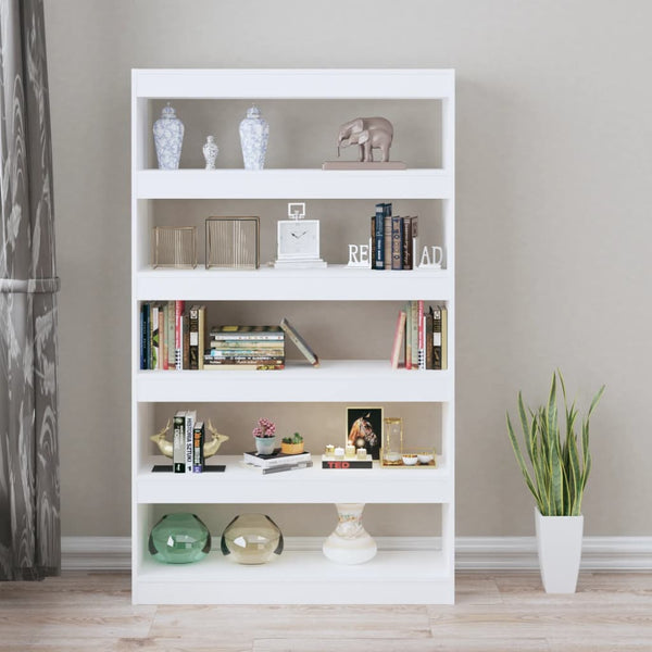 Hochglanz Bücherregal Raumteiler Weiß 100x166 cm