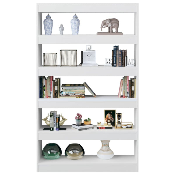 Hochglanz Bücherregal Raumteiler Weiß 100x166 cm