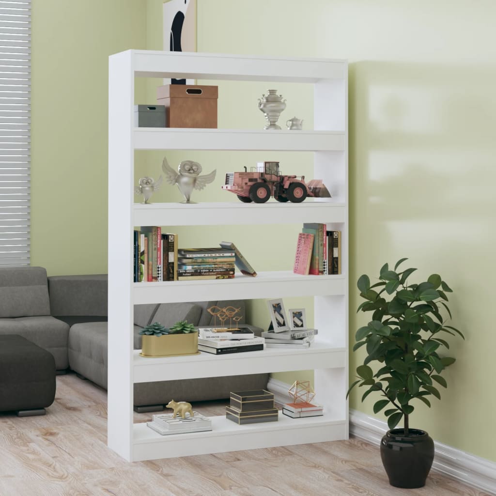 Hochglanz Bücherregal Raumteiler Weiß 100x166 cm