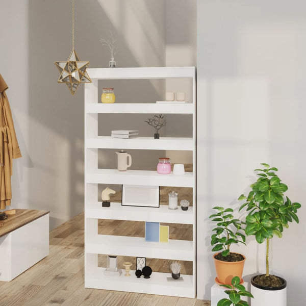 Weißes Bücherregal Raumteiler 100x198 cm
