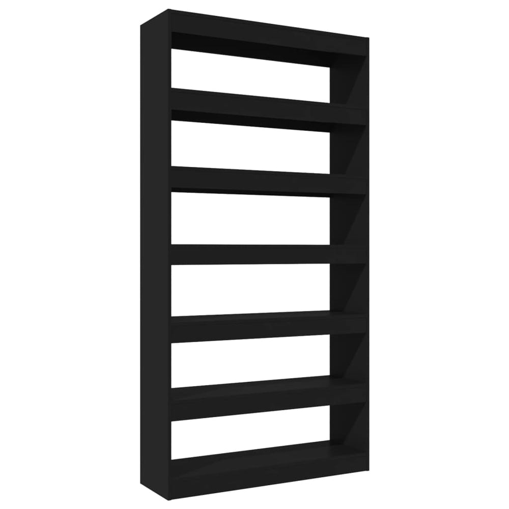 vidaXL Bibliothèque/Séparateur de pièce Noir 100x30x198 cm Bois d'ingénierie
