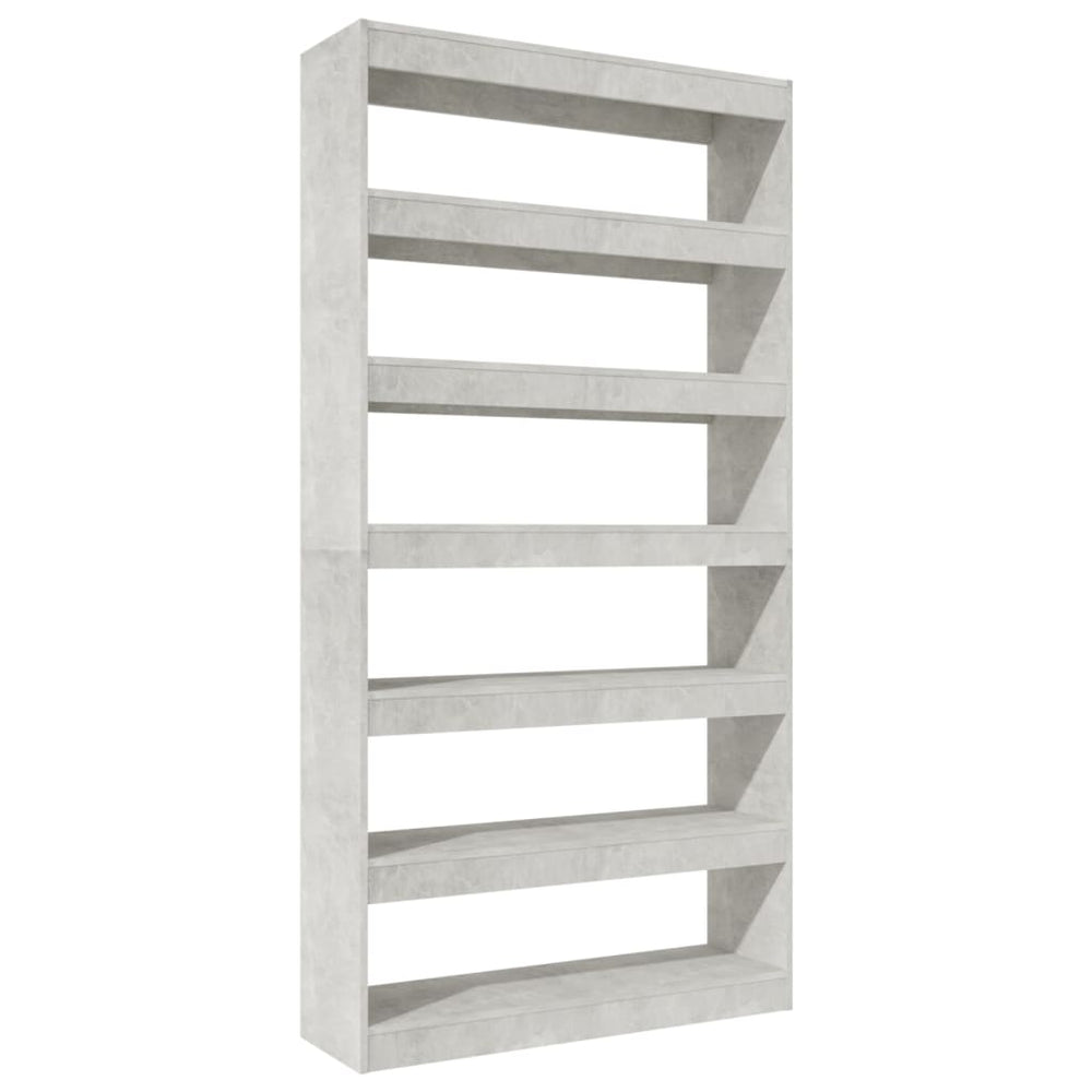 vidaXL Étagère/Séparateur de pièce Gris béton 100x30x198 cm Bois d'ingénierie