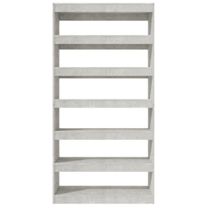 Betongraues Bücherregal 100x30x198 cm
