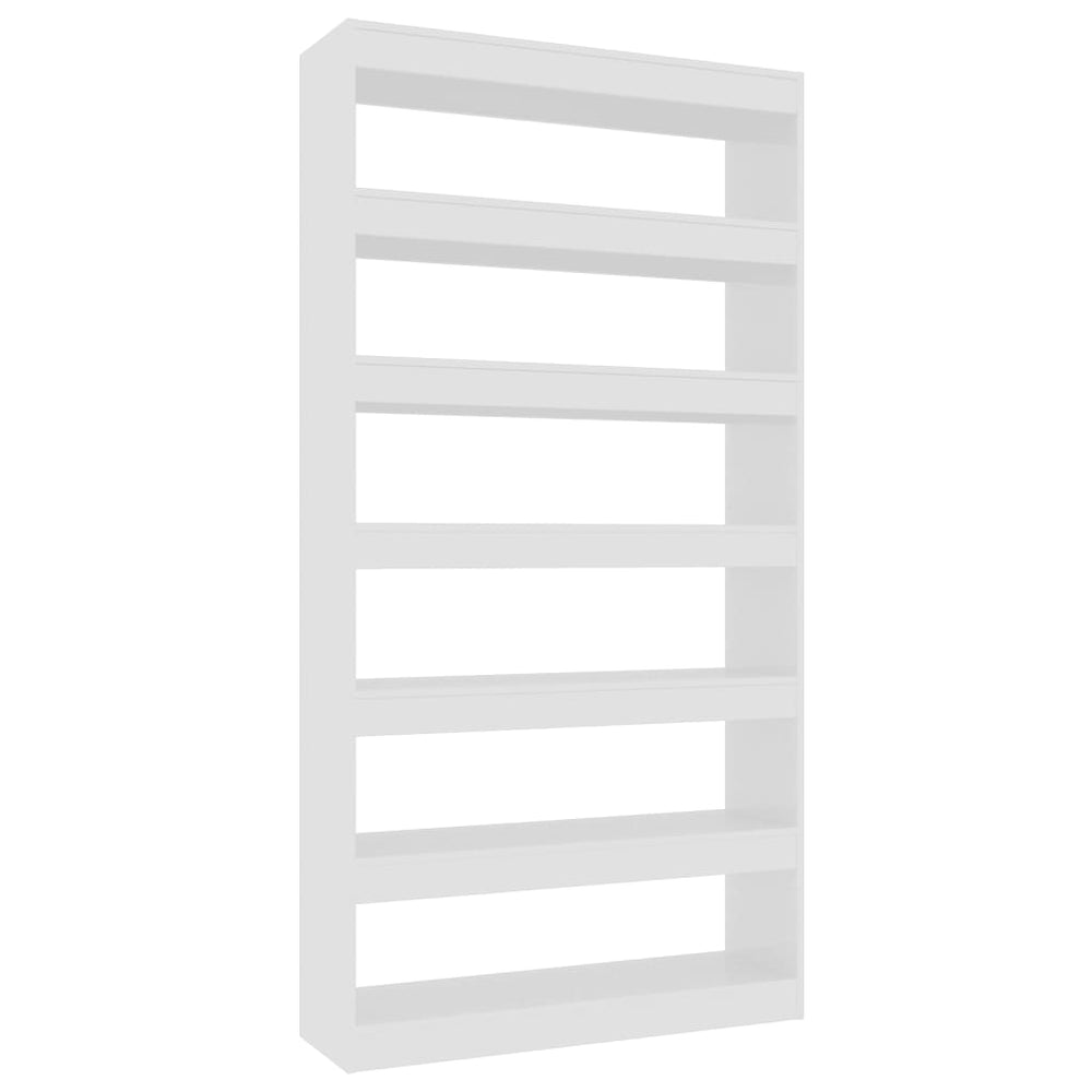 Hochglanz Bücherregal Raumteiler Weiß 100x30x198cm
