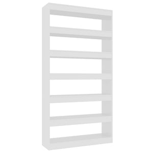 Hochglanz Bücherregal Raumteiler Weiß 100x30x198cm