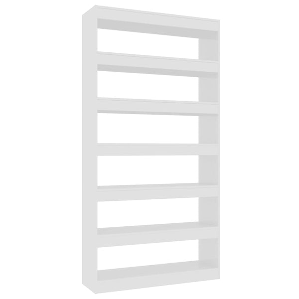 Hochglanz Bücherregal Raumteiler Weiß 100x30x198cm