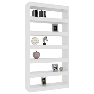 Hochglanz Bücherregal Raumteiler Weiß 100x30x198cm