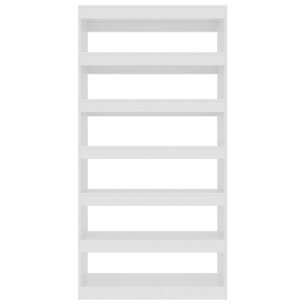 Hochglanz Bücherregal Raumteiler Weiß 100x30x198cm
