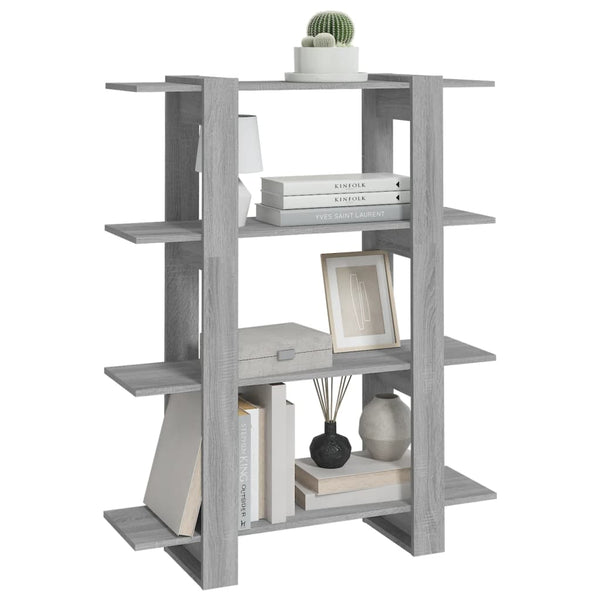 Bücherregal Raumteiler Grau Sonoma 100 cm