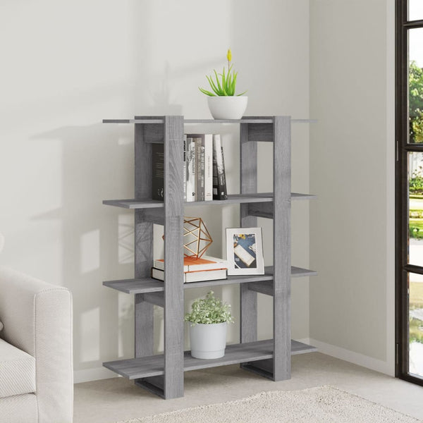 Bücherregal Raumteiler Grau Sonoma 100 cm