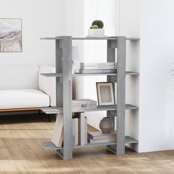 Bücherregal Raumteiler Grau Sonoma 100 cm