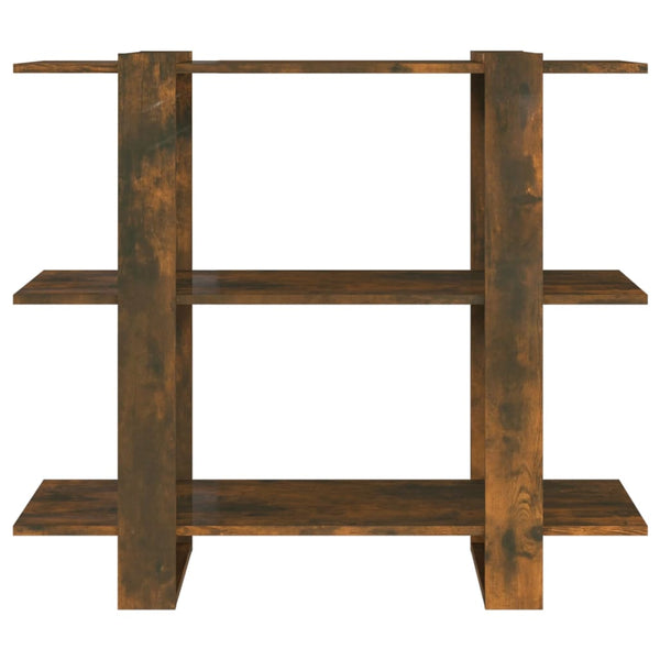 Bücherregal Raumteiler Räuchereiche 100x87 cm