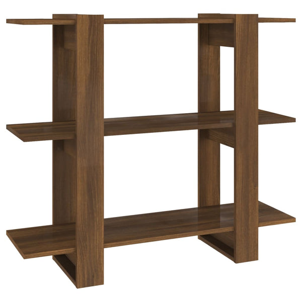 Bücherregal Raumteiler Braun Eichenoptik 100x87 cm