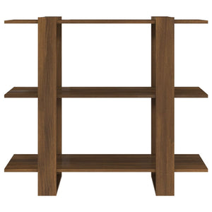 Bücherregal Raumteiler Braun Eichenoptik 100x87 cm