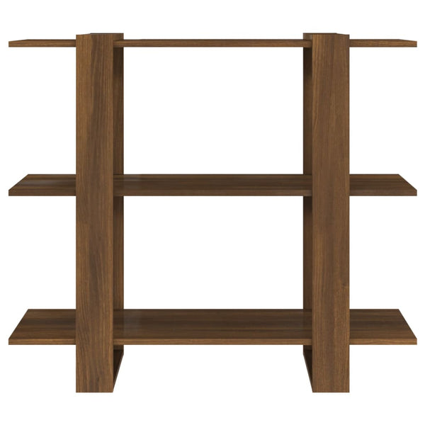 Bücherregal Raumteiler Braun Eichenoptik 100x87 cm