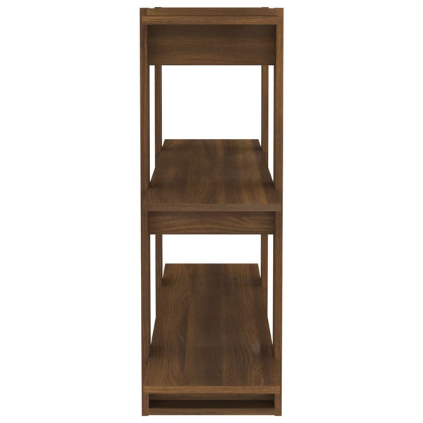 Bücherregal Raumteiler Braun Eichenoptik 100x87 cm