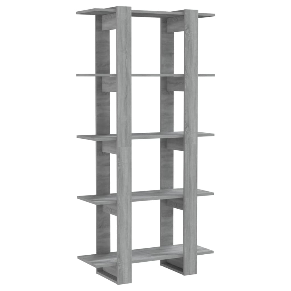 Bücherregal Raumteiler Grau Sonoma 80x160 cm