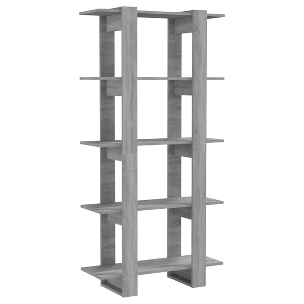 Bücherregal Raumteiler Grau Sonoma 80x160 cm
