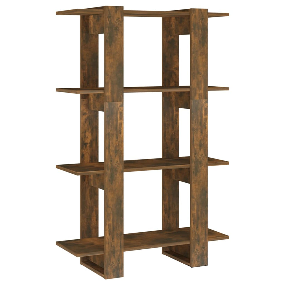 vidaXL Bibliothèque/Séparateur de pièce Chêne fumé 80x30x123,5 cm