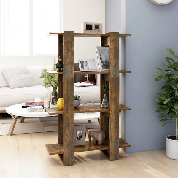 Bücherregal Raumteiler Räuchereiche 80 cm